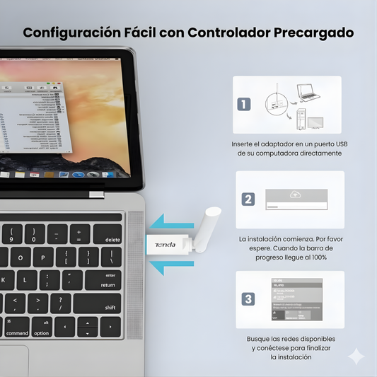 Adaptador WiFi Tenda U2 AX300 2.4GHz USB