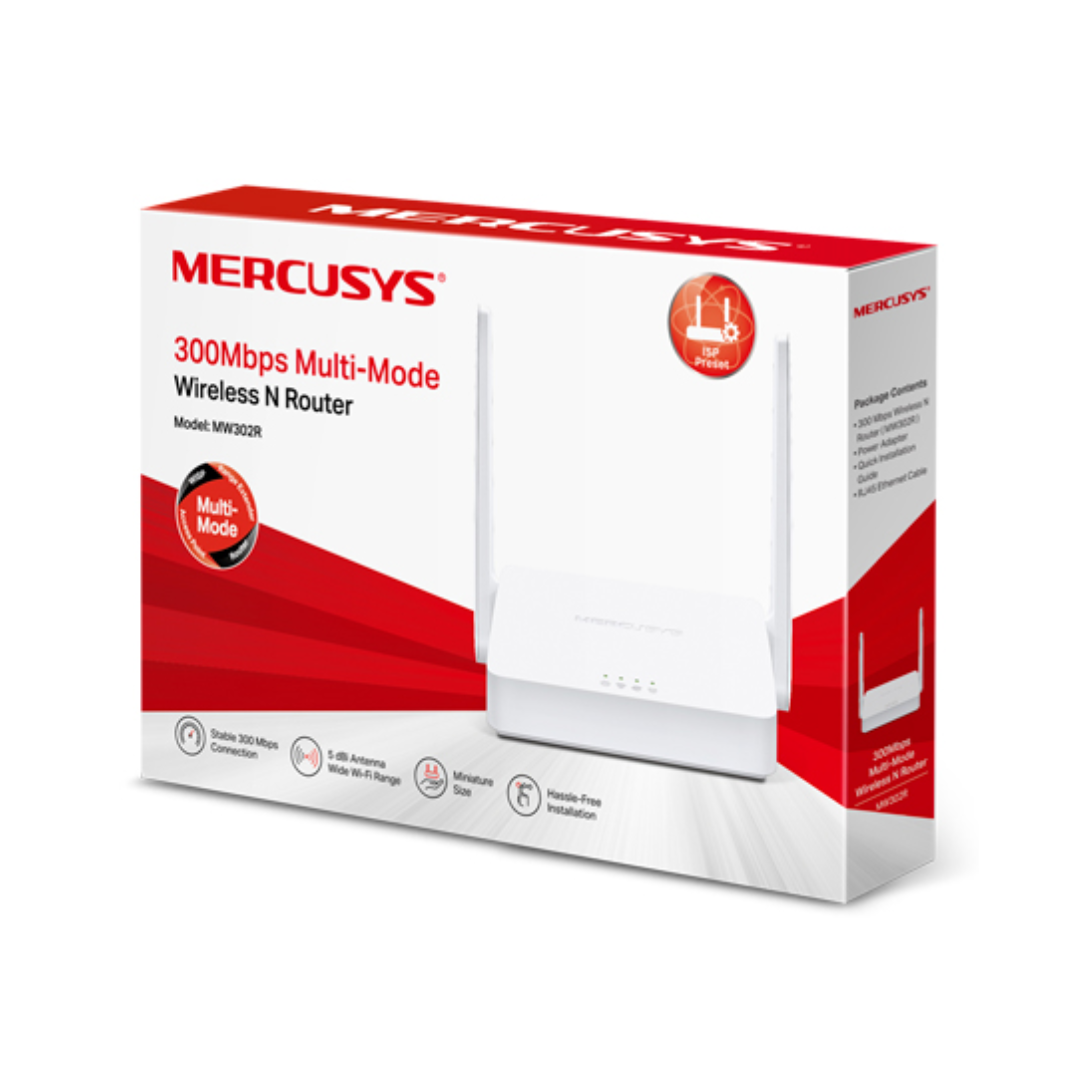 Router Inalámbrico MERCUSYS MW302R 300 Mbps Multimodo