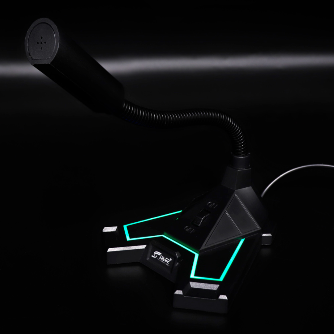 Micrófono Gamer J&R MCJR-003 RGB USB