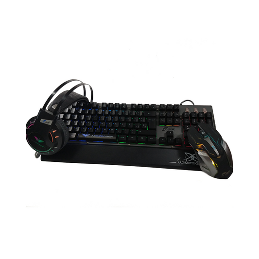 Combo Gamer 3en1 Teclado, Diadema y Mouse LED RGB
