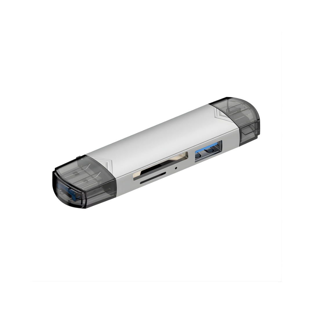 Lector OTG 3 en 1 USB + Micro USB y Type-C
