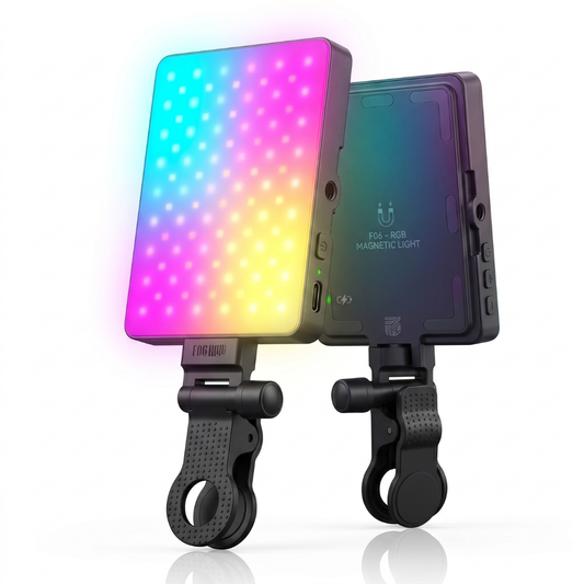 Luz LED RGB F06 Recargable USB-C Clip Ajustable