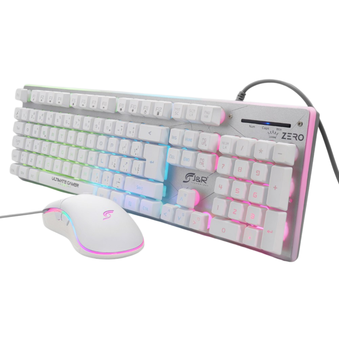 Combo Gamer RGB ZERO J&R Teclado Mouse Diadema con Software y Luces RGB