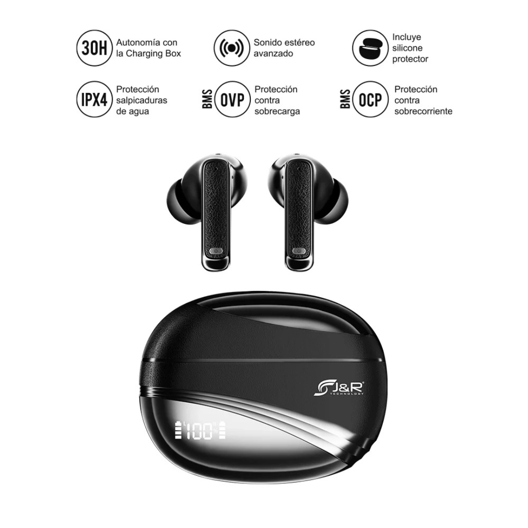 Audífonos Bluetooth J&R JYRBUDS3 30H IPX4