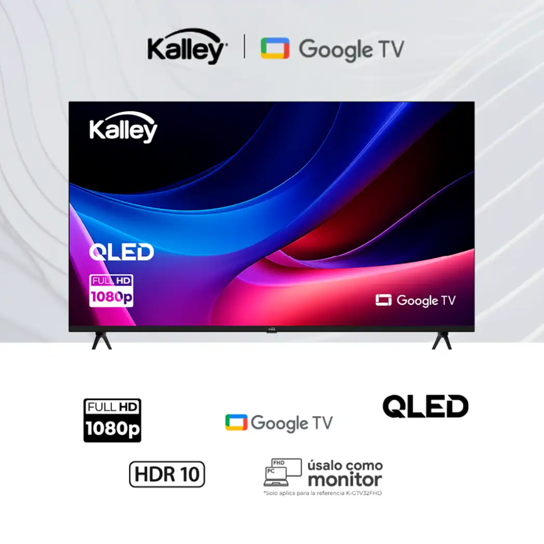 Smart TV Kalley 32” QLED FHD Google TV 32GQ200