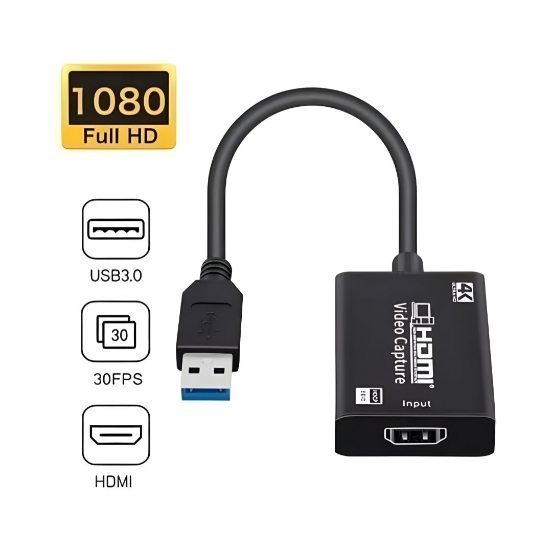Tarjeta de Captura HU04 HDMI a USB 3.0 Full HD 1080p60fps
