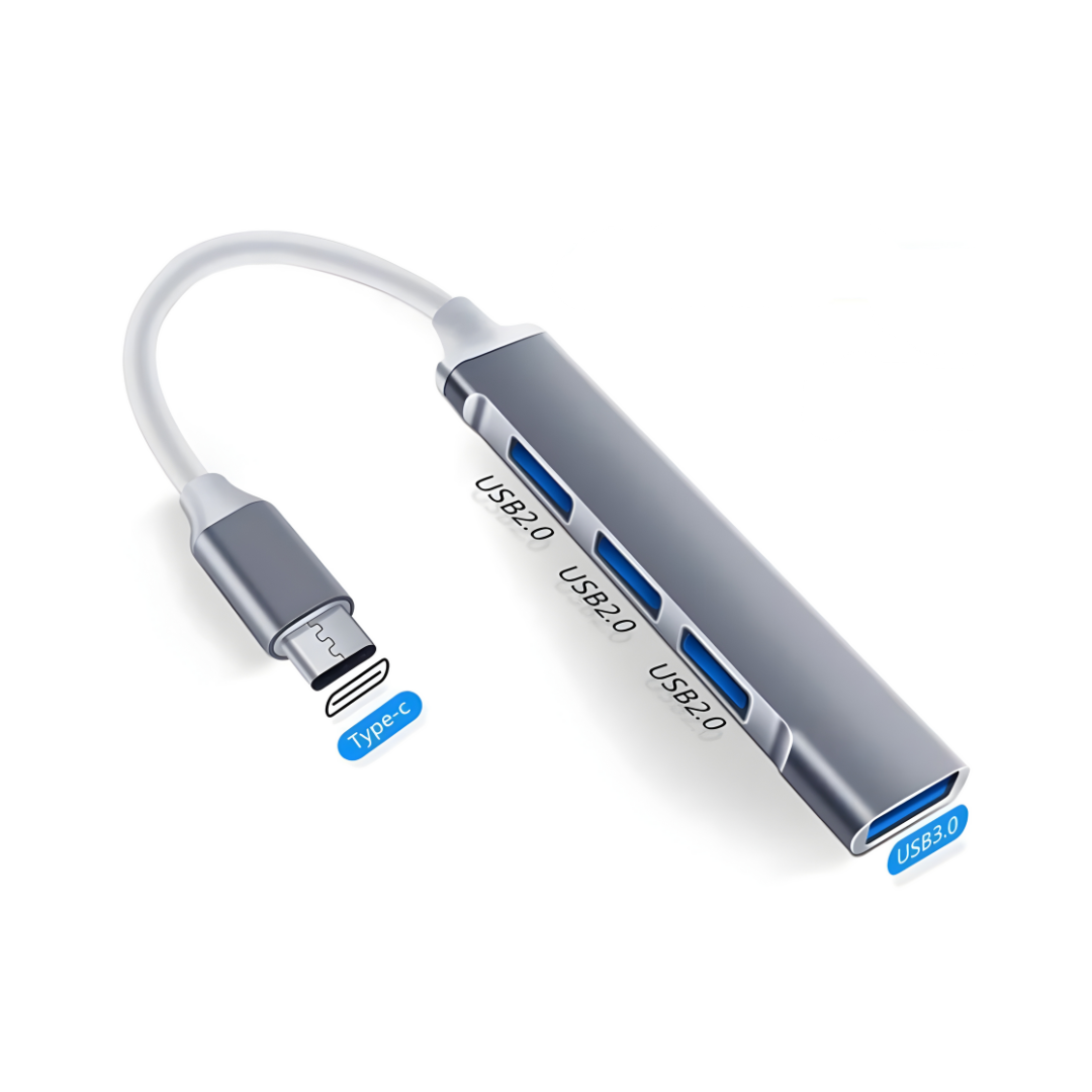 Hub USB Tipo C a 4 Puertos USB 3.0 JALTECH LH020