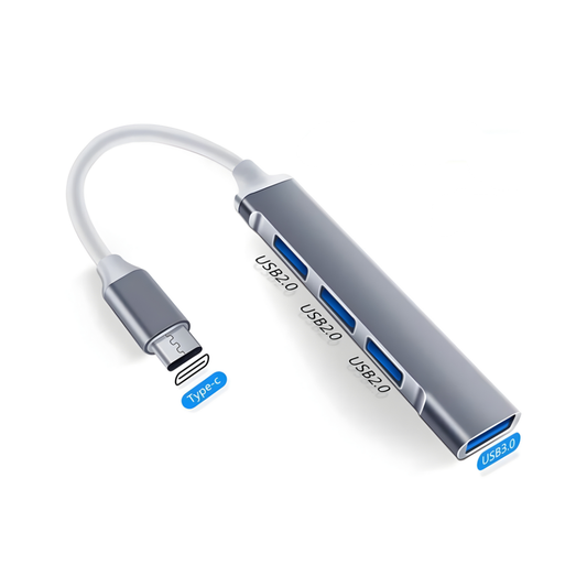 Hub USB Tipo C a 4 Puertos USB 3.0 JALTECH LH020