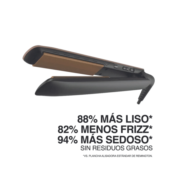Plancha Alisadora Remington Keratina y Aceite de Argán S8599