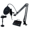 Micrófono CASTER MCJR009 con Audio Mixer y Anti-Pop