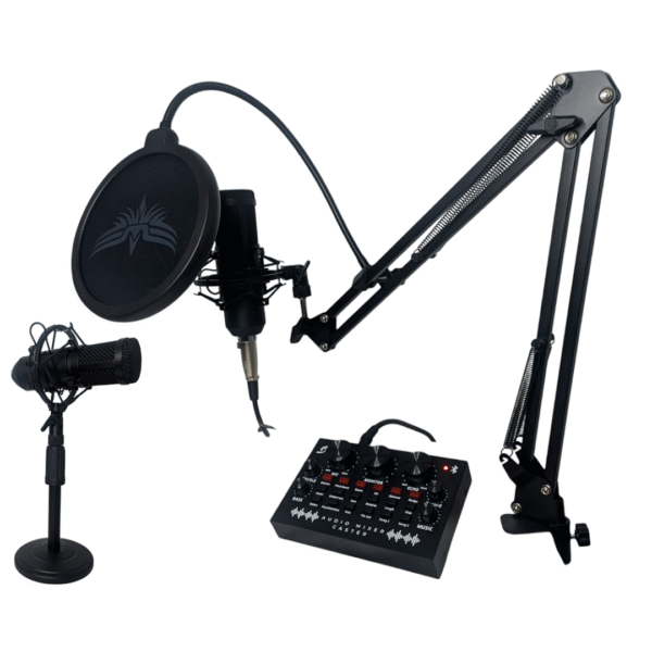 Micrófono CASTER MCJR009 con Audio Mixer y Anti-Pop