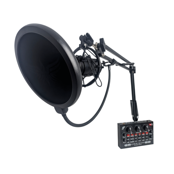 Micrófono CASTER MCJR009 con Audio Mixer y Anti-Pop