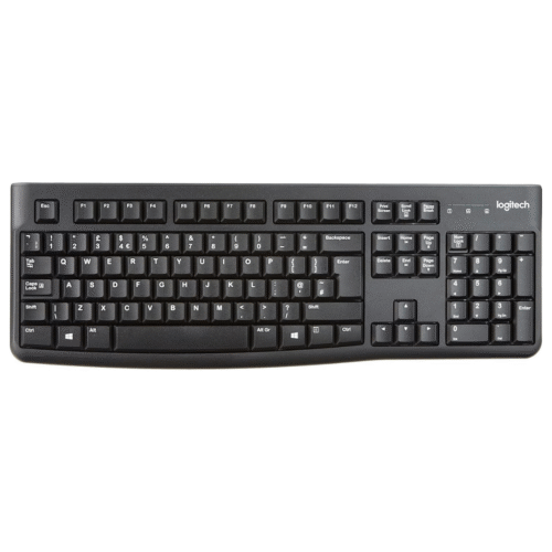 Teclado Logitech K120 con Cable USB – Diseño Resistente