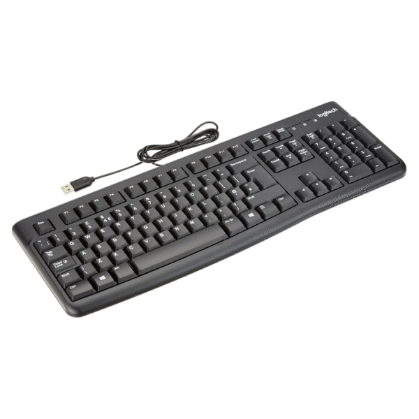 Teclado Logitech K120 con Cable USB – Diseño Resistente