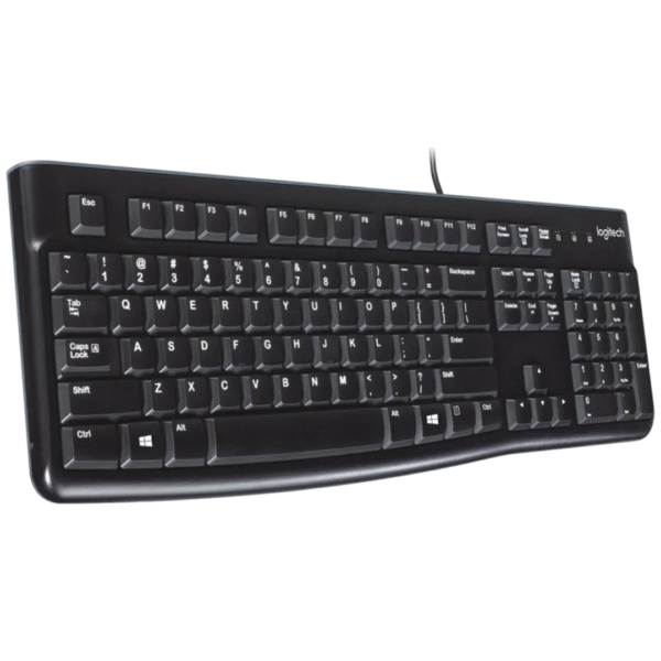 Teclado Logitech K120 con Cable USB – Diseño Resistente