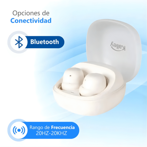 Audífonos Kalley K-AUDC Bluetooth 5.3 – ENC y Estuche de Carga
